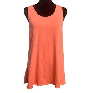 LAT Ladies Relaxed Racerback Premium Jersey Tank Top Medium Papaya
